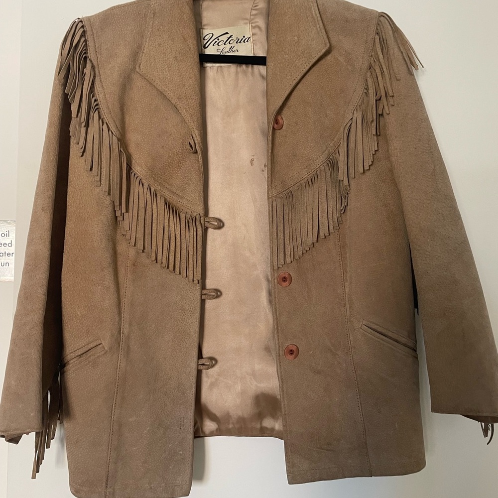 Women's Tan Fringe Jacket